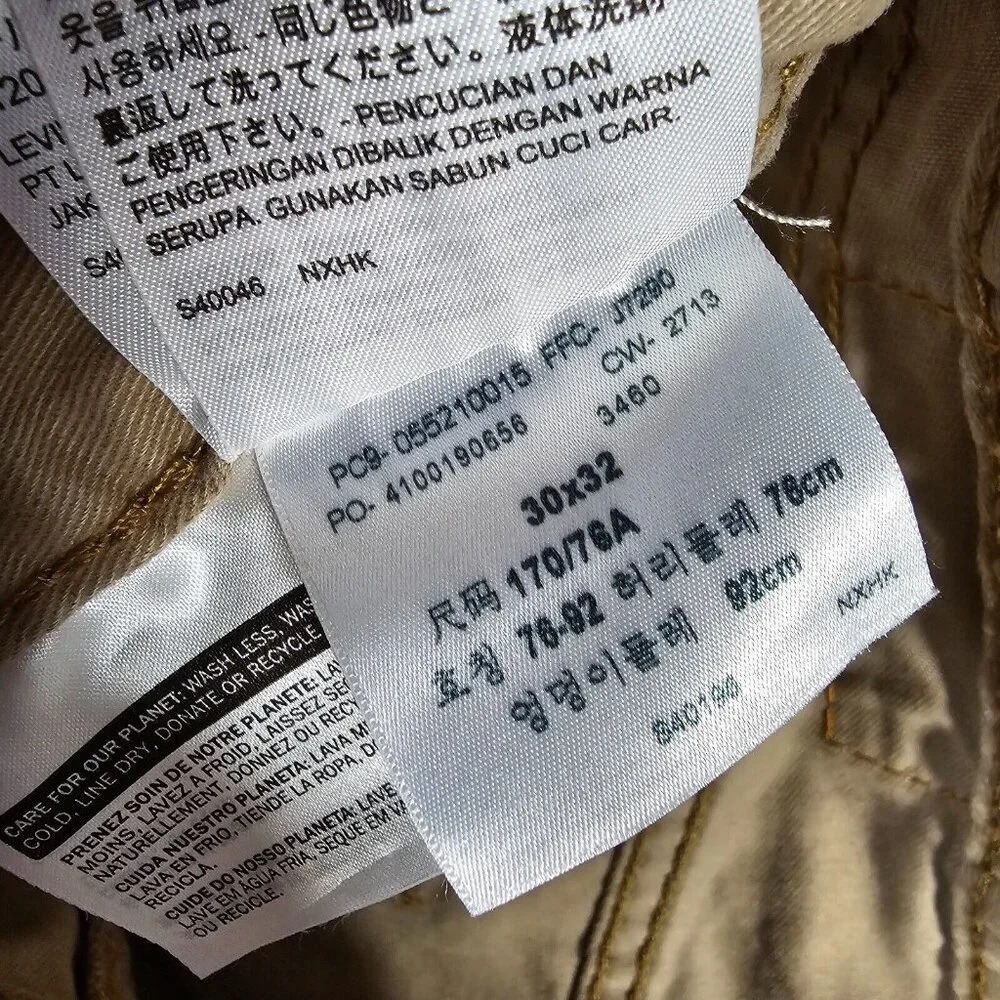 Levi's Mens 508 Slim Straight Chino Pants Size 30x32 (Fits 30x30) Minimal Casual - Picture 7 of 14